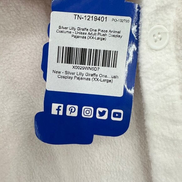 Silver Lilly Funziez Giraffe One Piece Button Up Costume Size 2XL Animals PJs - Picture 6 of 6